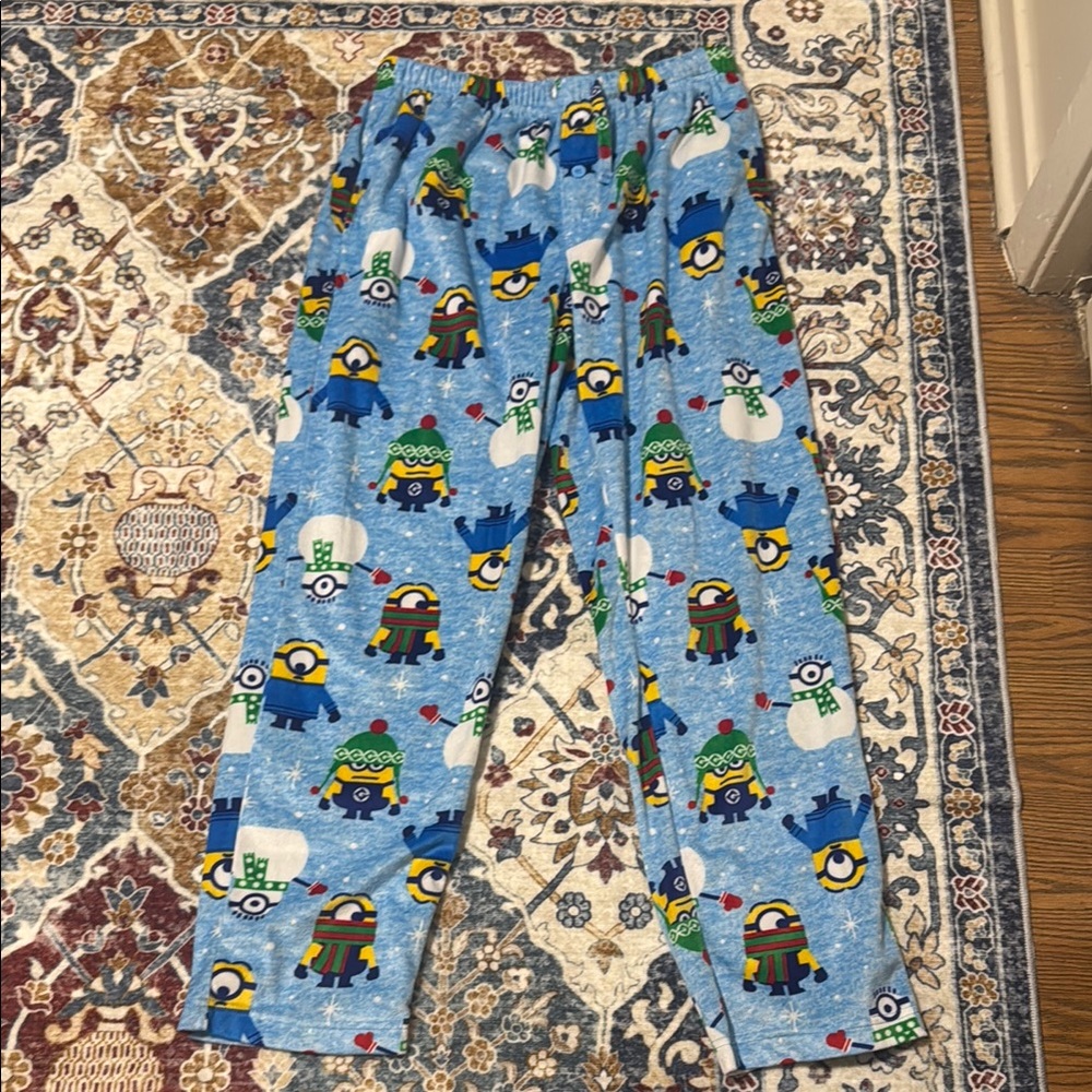 Blue Kids Pajamas with Cartoon Print